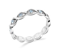 Shinny Cross Silver Ring NSR-709